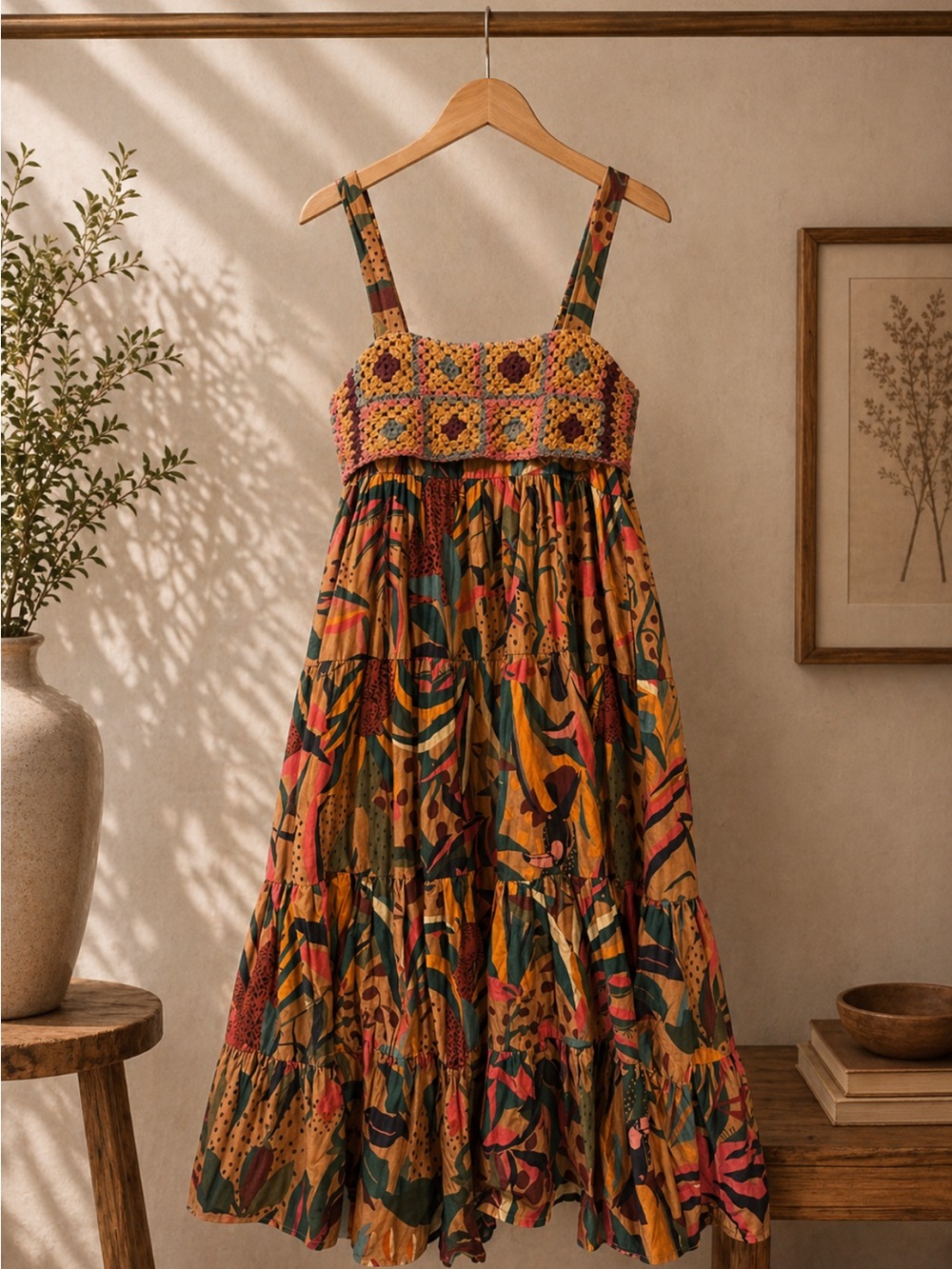 Sold out! Farm Rio by Anthropologie bohemian Maxi Dress M